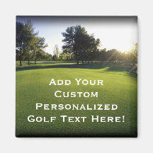 Green Golf Course at Dawn Fridge Magnet