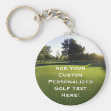 Green Golf Course at Dawn Key Chain