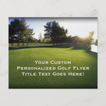 Green Golf Course at Dawn Personalised Flyer