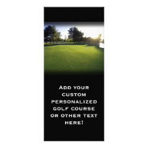 Green Golf Course at Dawn Personalized Rack Card