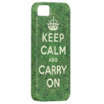 Green grass keep calm and carry on iPhone 5 cover