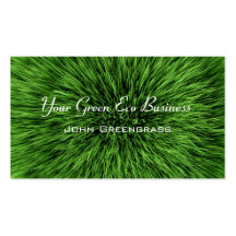 Green Grass Lawn Business Card