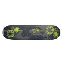 Green Grey Grey Chaos Skateboard Grunge
