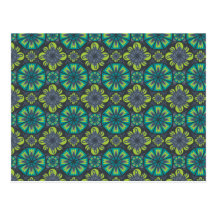 Green Grey Tile Postcard