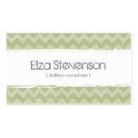 Green Grunge Chevron Consultant Business Card business cards