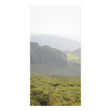 Green Hills with Mist. Photo Card Template