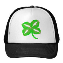 Green Irish Lips Mesh Hats
