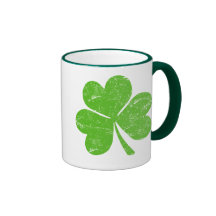 Green Irish Shamrock Coffee Mug