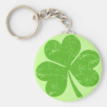 Green Irish Shamrock Keychain
