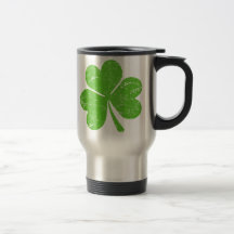 Green Irish Shamrock Mugs