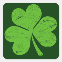 Green Irish Shamrock Stickers
