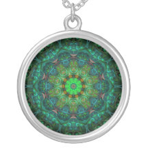 Green Jewel Kaleidoscope Necklaces