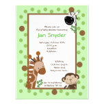 Green Jungle Adventure Safari Baby shower invitati Personalized Invitation