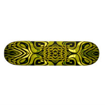 Green Kaleidoscope Skateboard