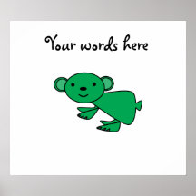 Green koala posters