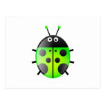 Green Ladybug Post Card