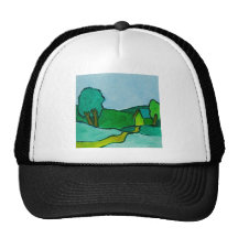 Green Landscape Mesh Hat