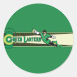 Green Lantern and Logo Round Sticker