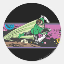 Green Lantern Races Thru Space Stickers
