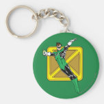 Green Lantern  with Background Key Chain