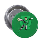 Green Lantern with Logo Background Button