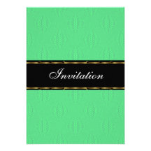 Green Lanterns Gold Black Birthday Event Personalized Invite