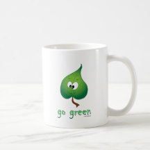Green Leaf Coffee Mugs