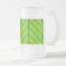 Green Leaf Frosted Beer Mug