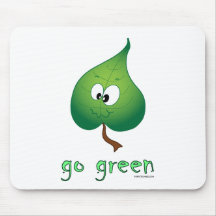 Green Leaf Mousemats