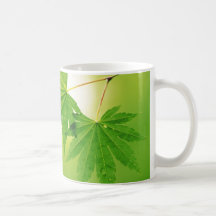 green leaf mug