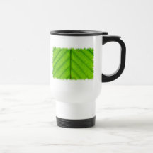 Green Leaf Plastic Travel Mug