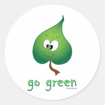 Green Leaf Sticker