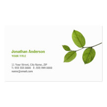 Green Leaves business card