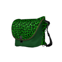 green leopard courier bag