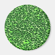Green Leopard Refrigerator Magnets
