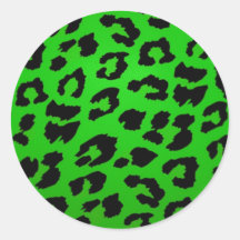 green leopard sticker