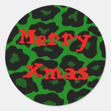 Green Leopard Stickers