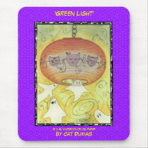'Green Light', mousepad with art by Cat Dumas, ...