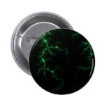 Green Lightnings - fractal design Pin