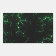 Green Lightnings - fractal design Stickers