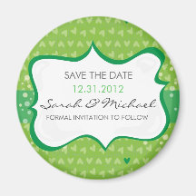 green little hearts STD Refrigerator Magnets