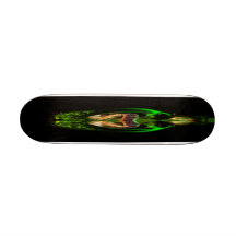 Green Little Man Skateboard Deck
