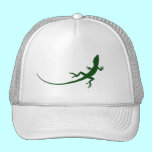 Green Lizard Silhouette Cap hats