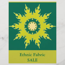 Green mandala design flyers