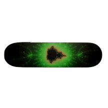 Green Mandelbrot Explosion Skate Board Decks