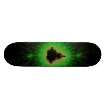 Green Mandelbrot Set Custom Skate Board