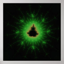 Green Mandelbrot Set Posters