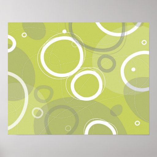 Green Martini Abstract Poster