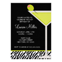 Green Martini and Zebra Pattern Announcements