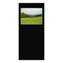 Green meadow. Countryside scenery. Personalized Rack Card